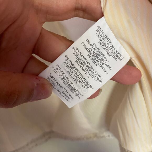 J.Crew Cream/Gold Lurex Metallic Tweed Blazer Jacket Style E5087 sz 6 - Picture 3 of 7